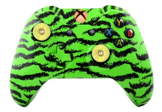 Green Tiger Hydro-Dipped Xbox 