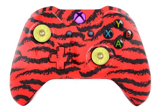 Red Tiger Hydro-Dipped Xbox On