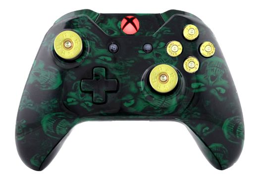 Mad Green Skull Hydro-Dipped X