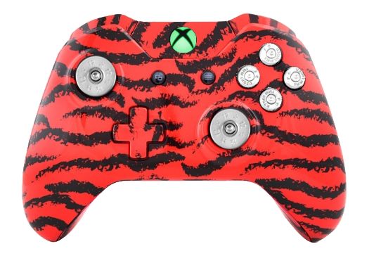 Red Tiger Hydro-Dipped Xbox On